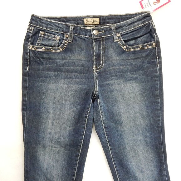 Earl Jeans Womens Mid Rise Boot Cut Jeans Medium Embroidered Pockets Size 8 - Picture 4 of 12